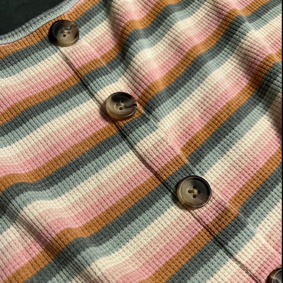 American Eagle Women’s Crop Top, tie front, size small, multicolor, tank top - Picture 2 of 5